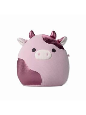 Ulta Beauty Pink Metallic Cow Plush Pillow